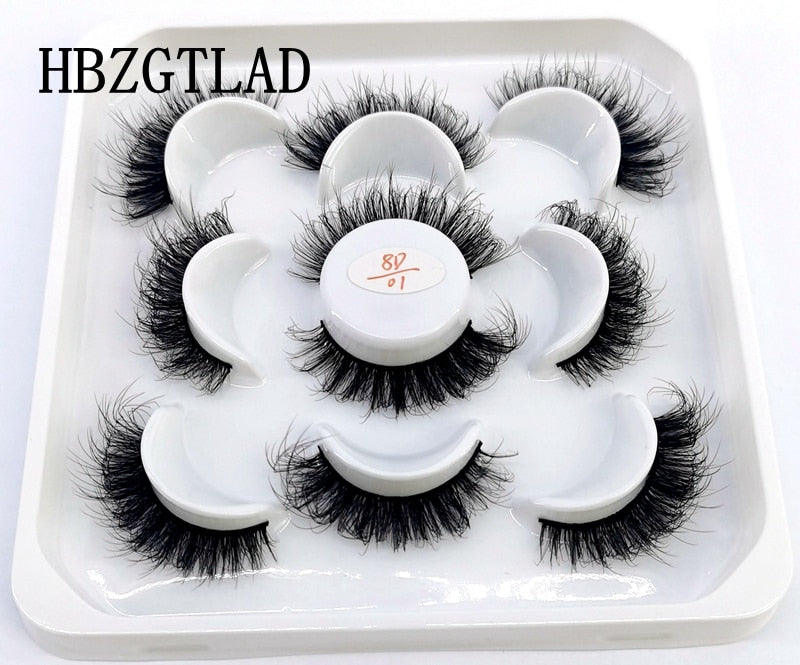 5 Pairs 8-25mm 3D Mink Lashes