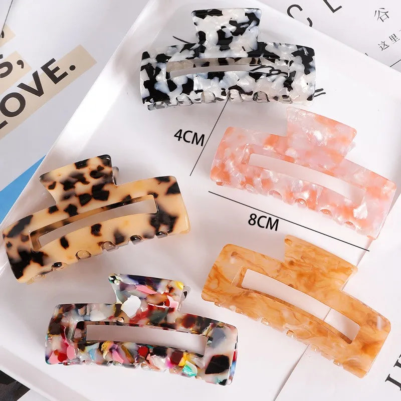 Fashion Rectangle Acetate Hair Claws